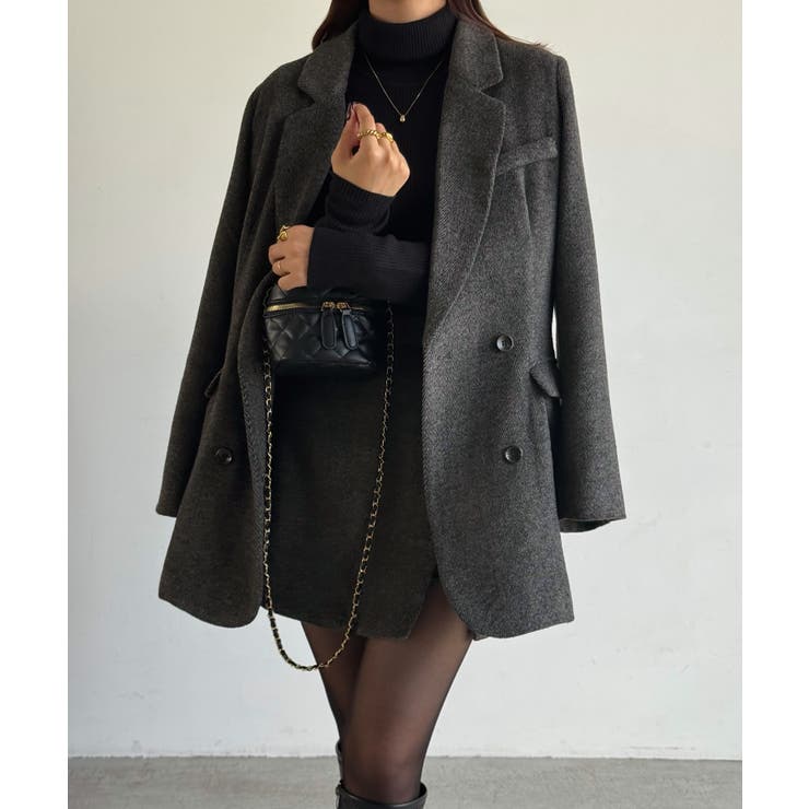 ジャケット+スリットミニスカートset | JUNOAH | 詳細画像10 