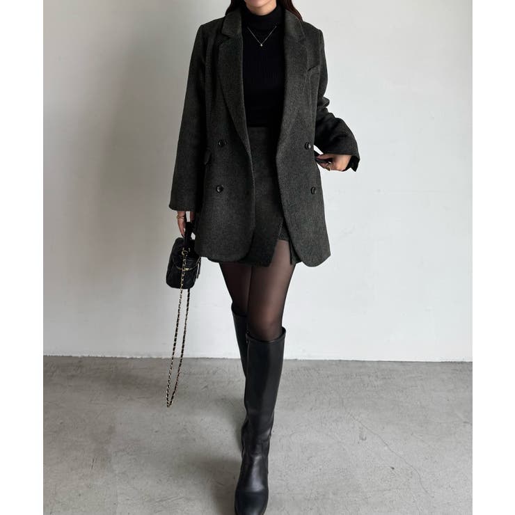 ジャケット+スリットミニスカートset | JUNOAH | 詳細画像11 