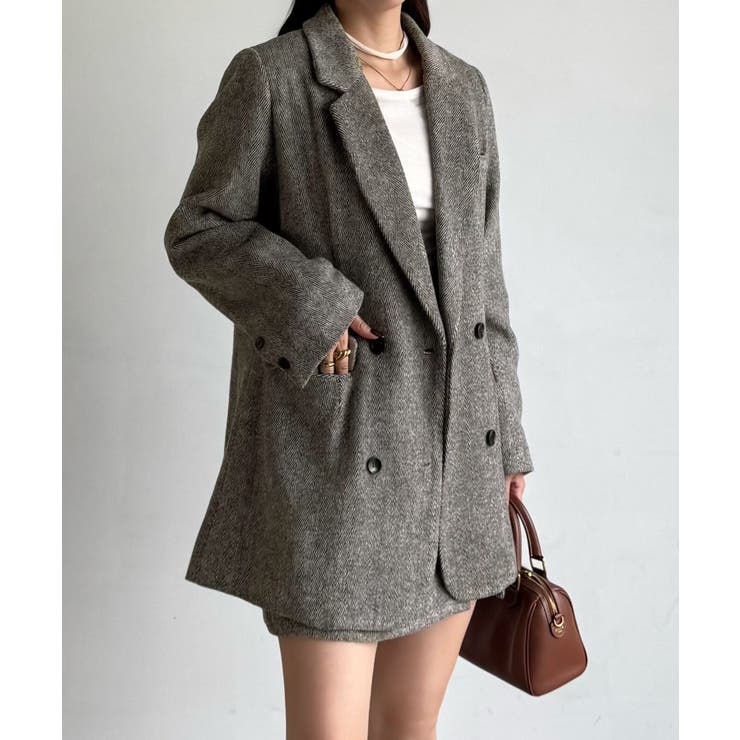 ジャケット+スリットミニスカートset | JUNOAH | 詳細画像18 