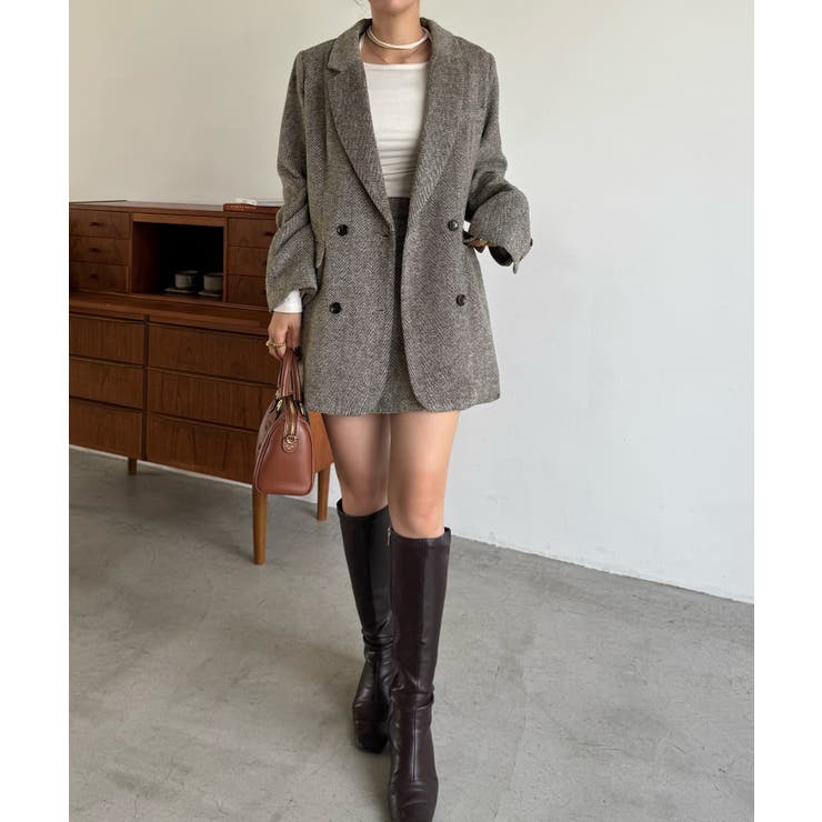 ジャケット+スリットミニスカートset | JUNOAH | 詳細画像19 