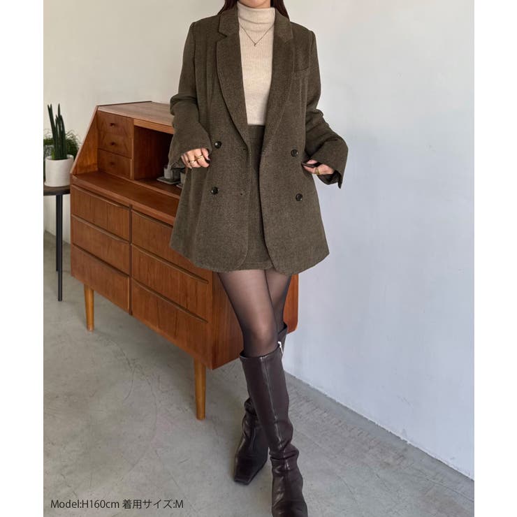 ジャケット+スリットミニスカートset | JUNOAH | 詳細画像2 