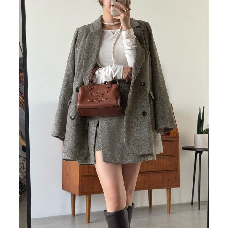 ジャケット+スリットミニスカートset | JUNOAH | 詳細画像21 