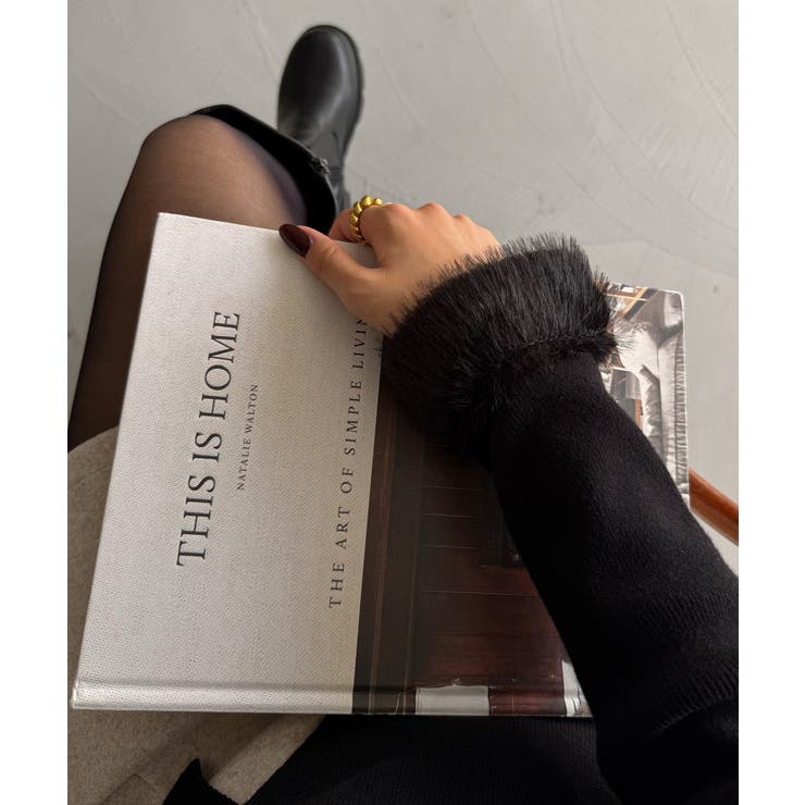 ファースリーブニットカーディガン | JUNOAH | 詳細画像5 