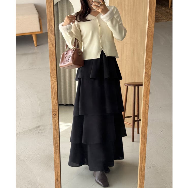 ファースリーブニットカーディガン | JUNOAH | 詳細画像9 