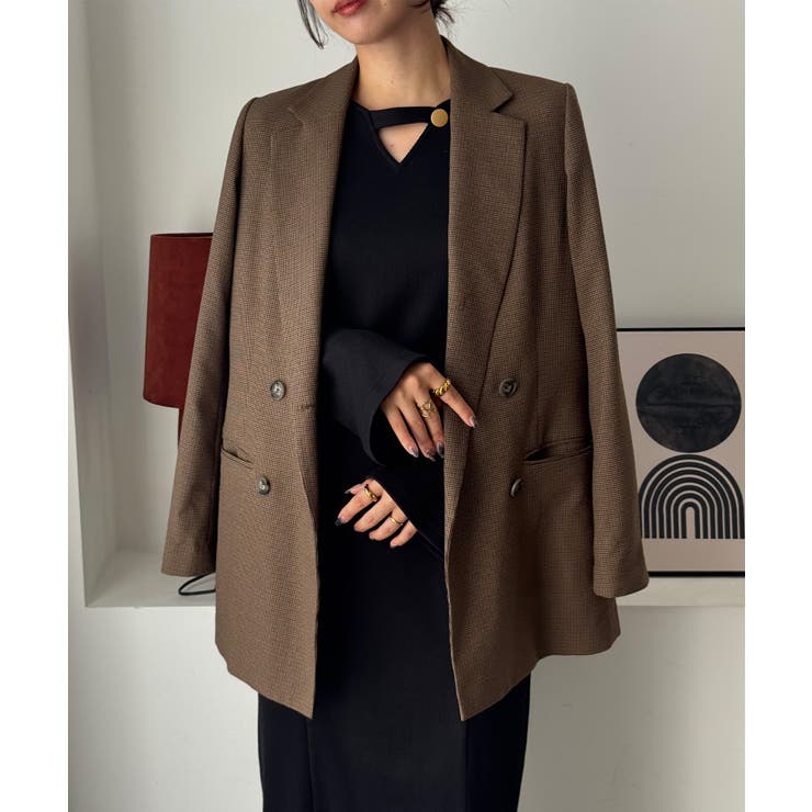 フレアスリーブIラインリブワンピース | JUNOAH | 詳細画像4 