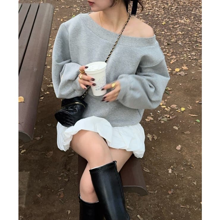 ワンショルスリットスウェット | JUNOAH | 詳細画像11 