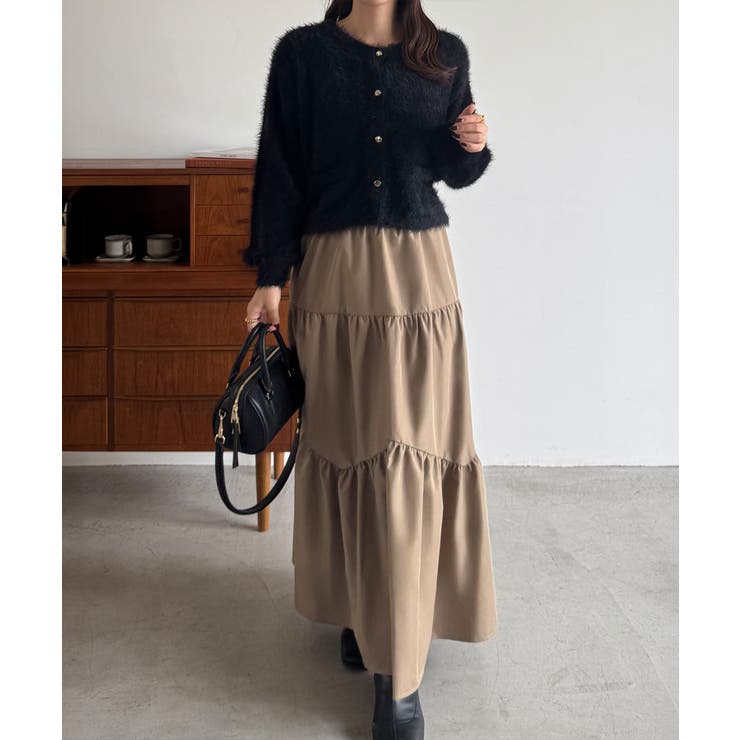 シャギーショートニットカーディガン | JUNOAH | 詳細画像11 