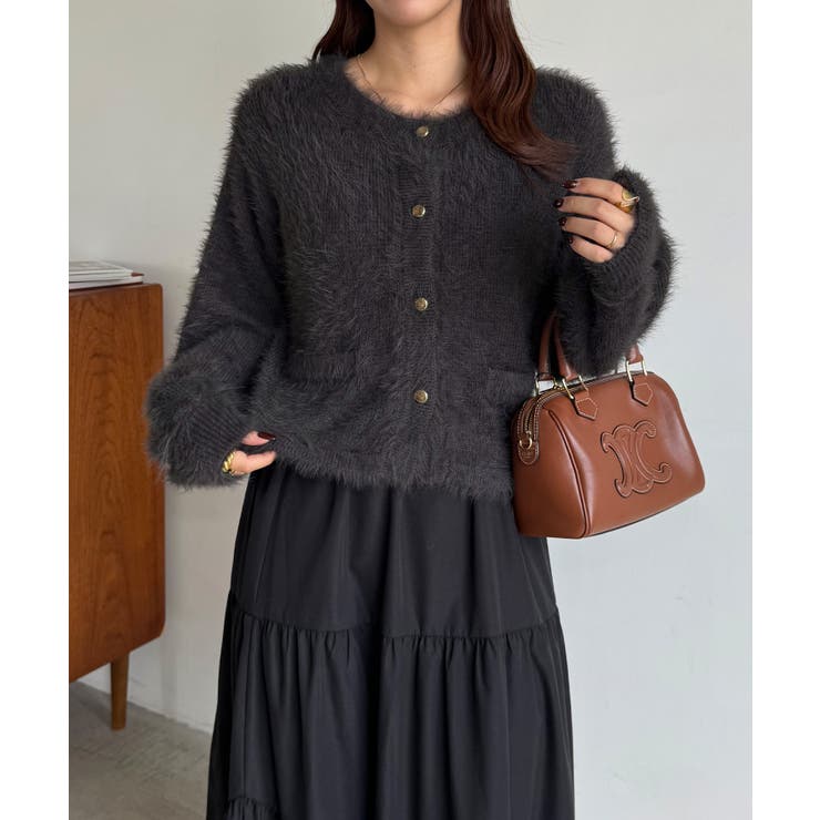 シャギーショートニットカーディガン | JUNOAH | 詳細画像12 