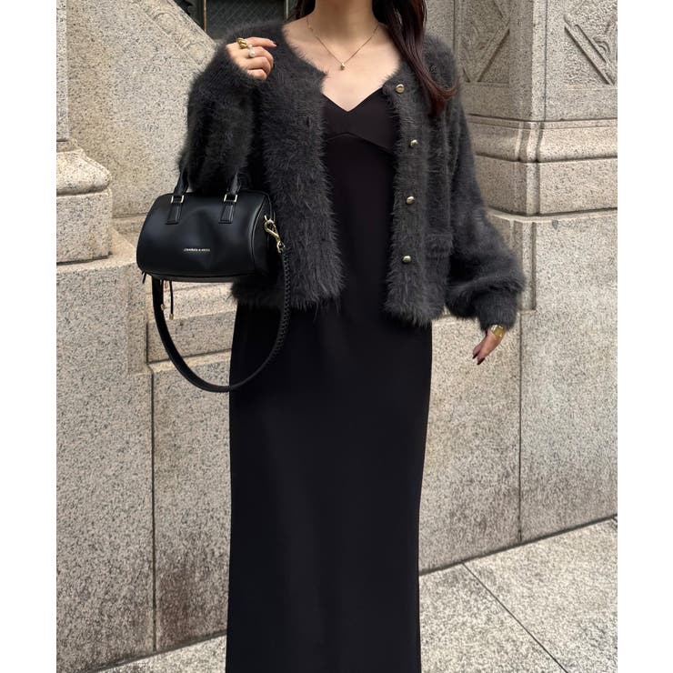 シャギーショートニットカーディガン | JUNOAH | 詳細画像14 