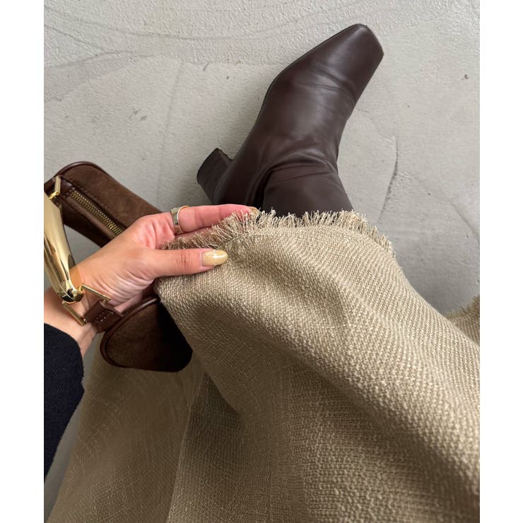 ハイウエストツイードフリンジフレアスカート | JUNOAH | 詳細画像13 