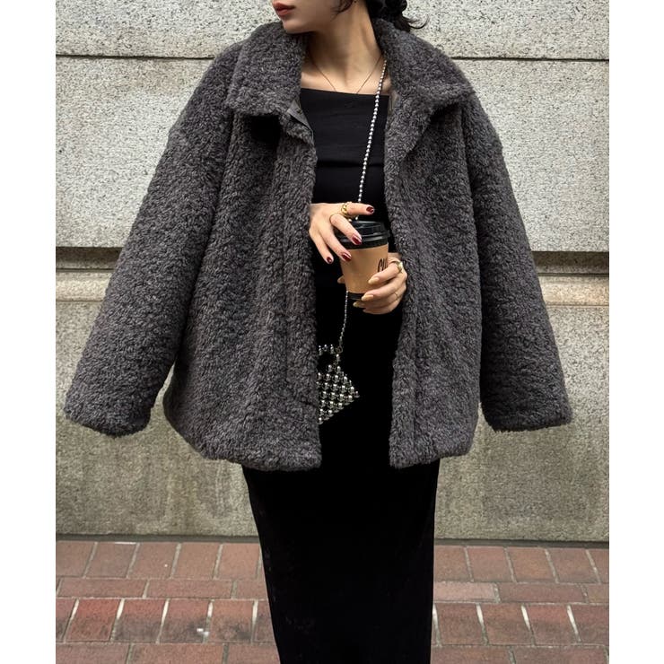 2wayカラープードルファーコート | JUNOAH | 詳細画像11 