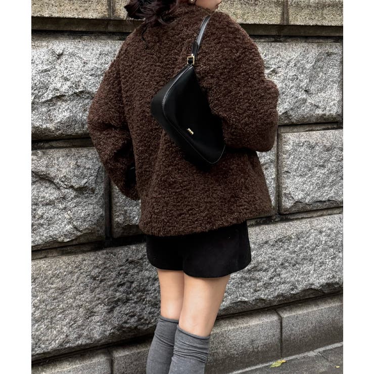 2wayカラープードルファーコート | JUNOAH | 詳細画像4 