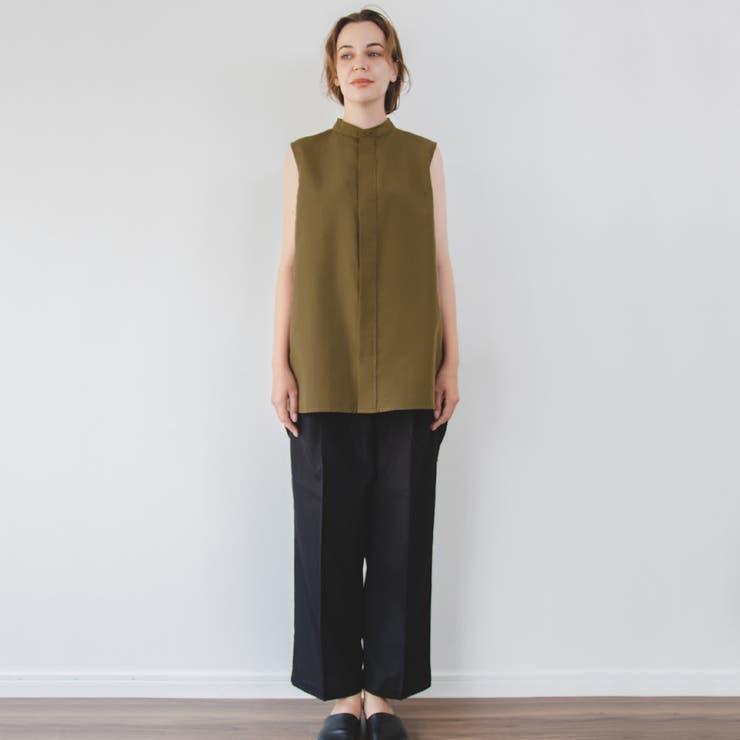 JUSGLITTY - スタンドカラーノースリーブ♡ GU公式 | スタンドカラーブラウス(ノースリーブ)Z+X