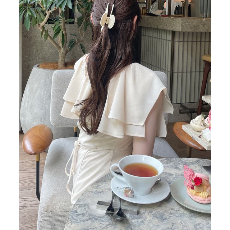 ラッフルカラーマーメイドワンピース | JUNOAH | 詳細画像7 