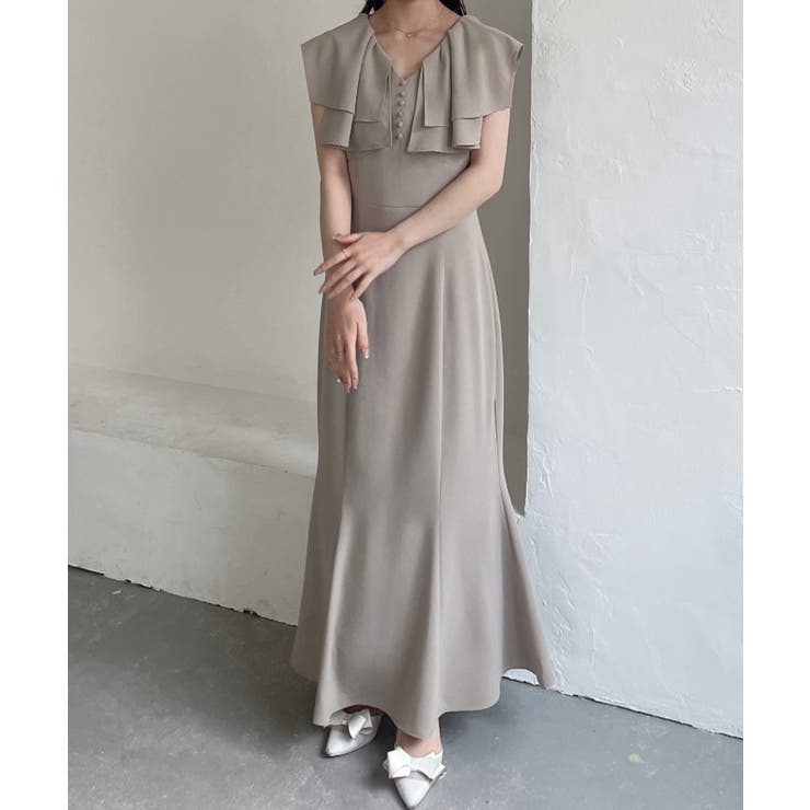 ラッフルカラーマーメイドワンピース | JUNOAH | 詳細画像8 