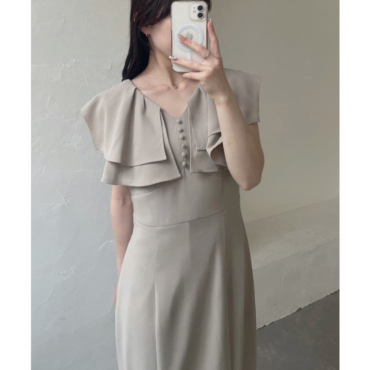 ラッフルカラーマーメイドワンピース | JUNOAH | 詳細画像9 