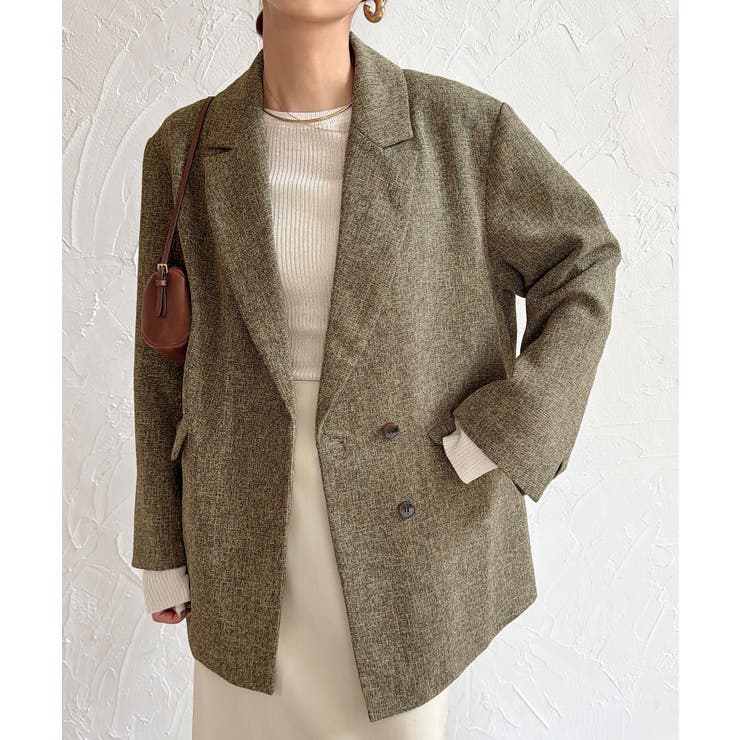 オーバーサイズツイードテーラードジャケット | JUNOAH | 詳細画像4 