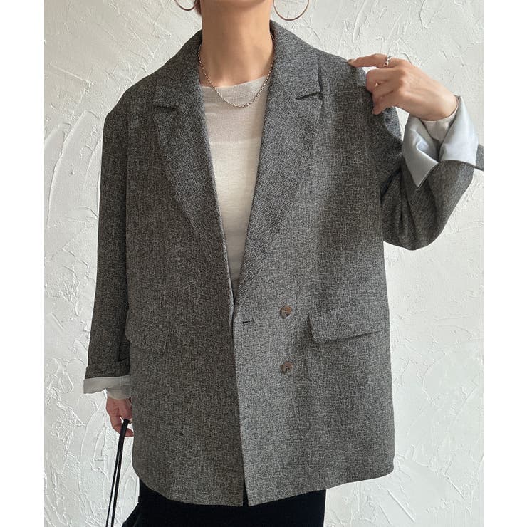 オーバーサイズツイードテーラードジャケット | JUNOAH | 詳細画像9 