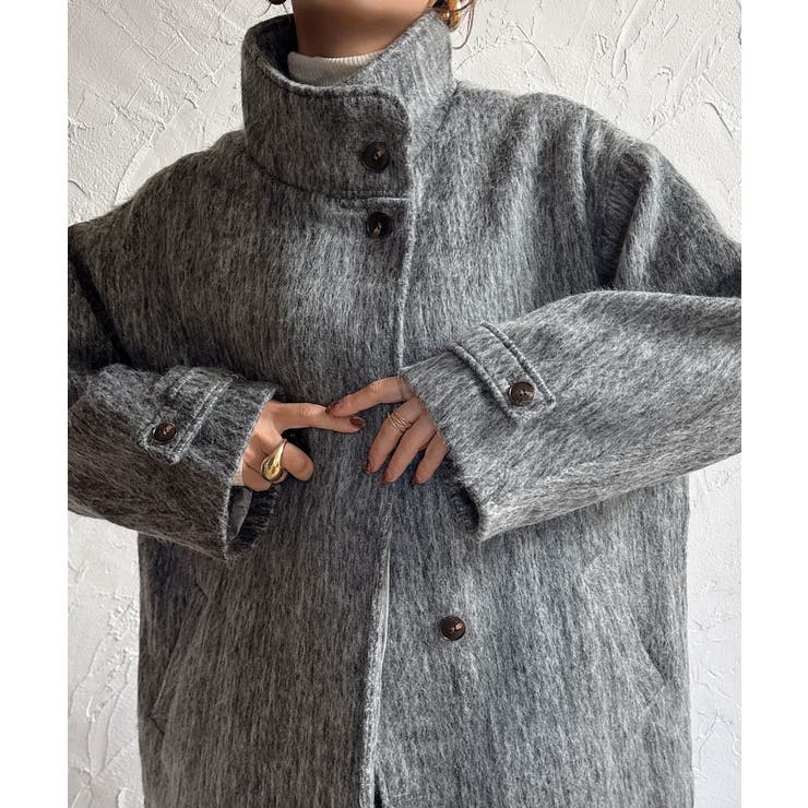 スタンドカラーシャギーコート | JUNOAH | 詳細画像10 