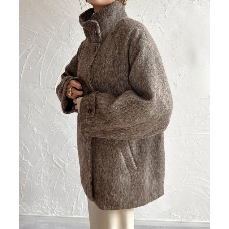 スタンドカラーシャギーコート | JUNOAH | 詳細画像2 