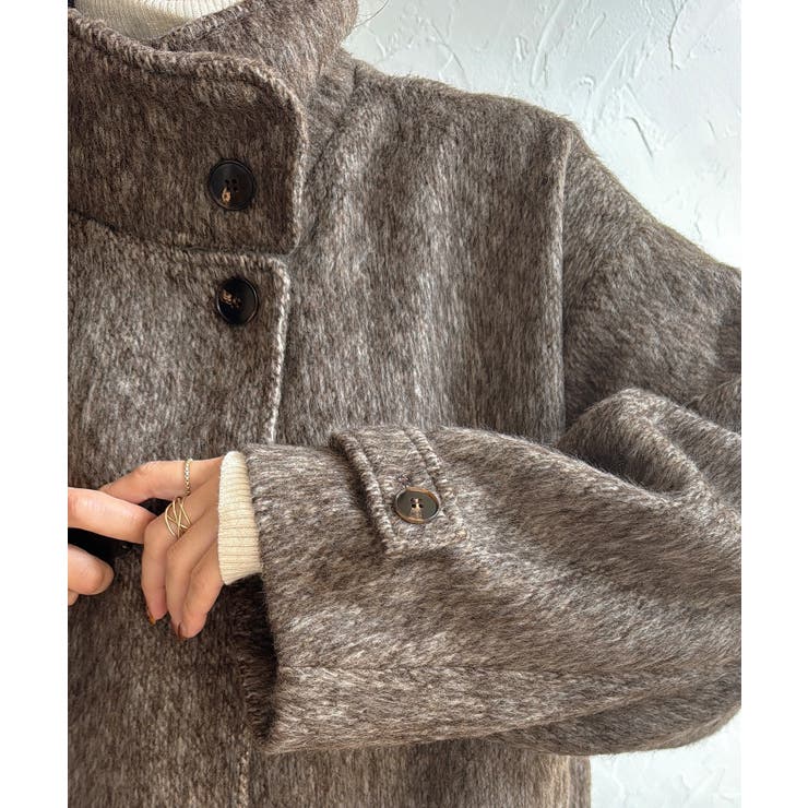 スタンドカラーシャギーコート | JUNOAH | 詳細画像5 