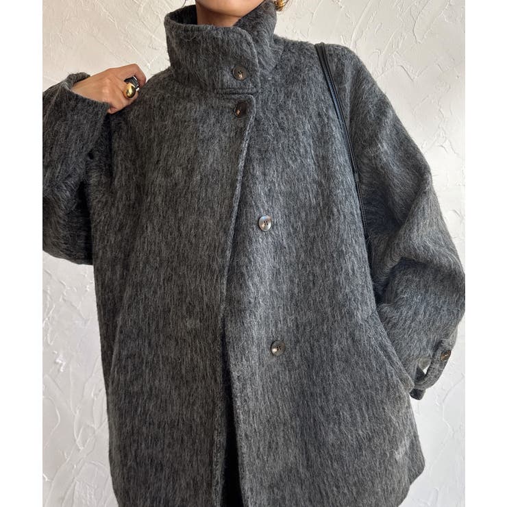 スタンドカラーシャギーコート | JUNOAH | 詳細画像6 