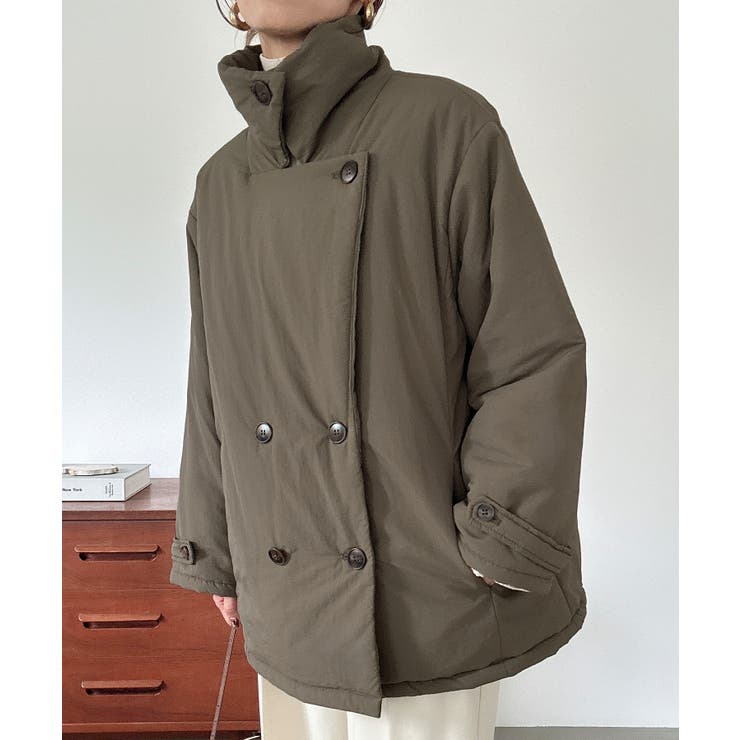 ブラウン | ミドル丈中綿コート | JUNOAH