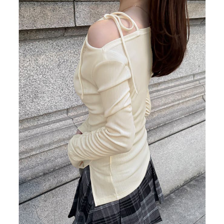 ワンショルアシメドレープカットソー | JUNOAH | 詳細画像4 