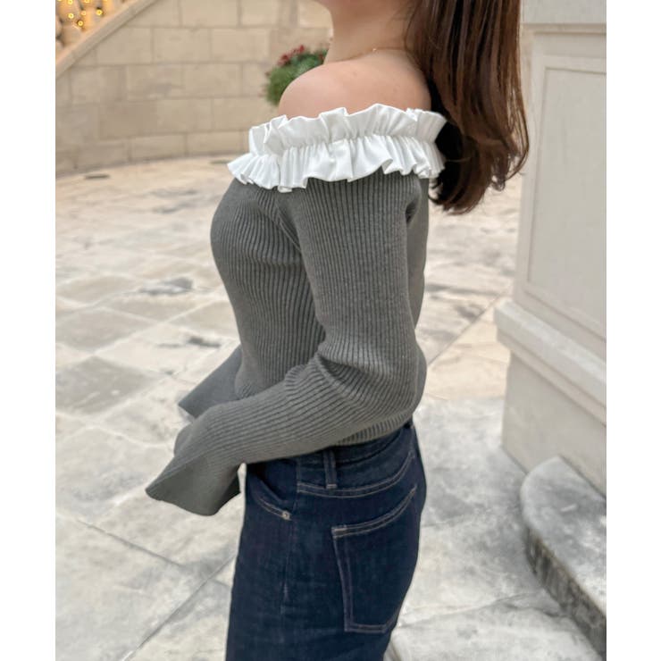 フリルニットトップス | JUNOAH | 詳細画像10 