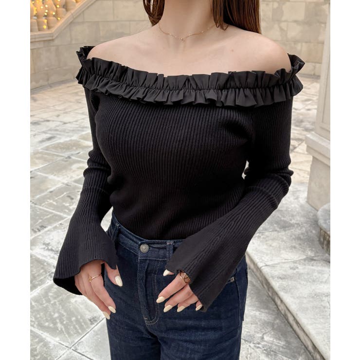 フリルニットトップス | JUNOAH | 詳細画像2 