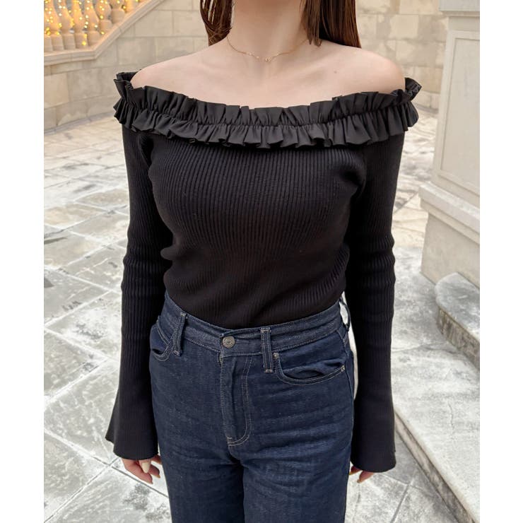 フリルニットトップス | JUNOAH | 詳細画像3 