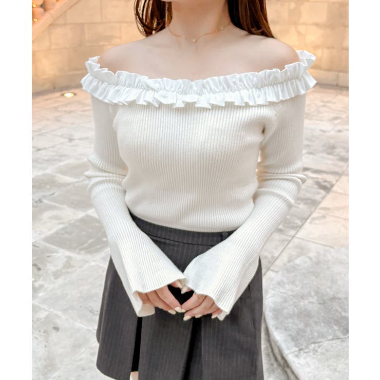 フリルニットトップス | JUNOAH | 詳細画像5 