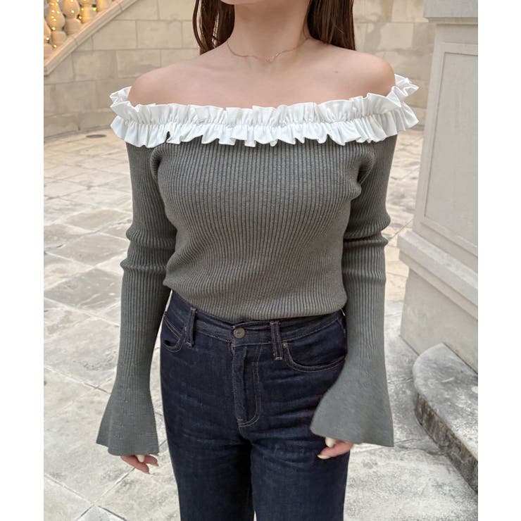 フリルニットトップス | JUNOAH | 詳細画像9 