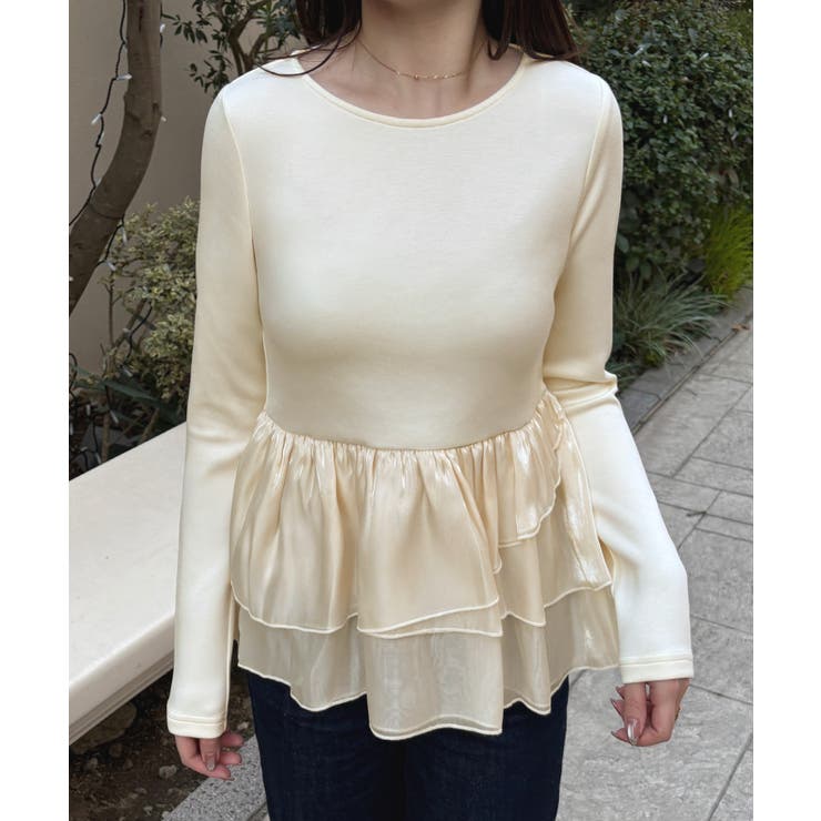 ペプラムドッキングトップス | JUNOAH | 詳細画像3 