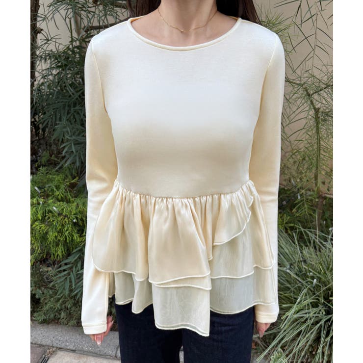 ペプラムドッキングトップス | JUNOAH | 詳細画像5 