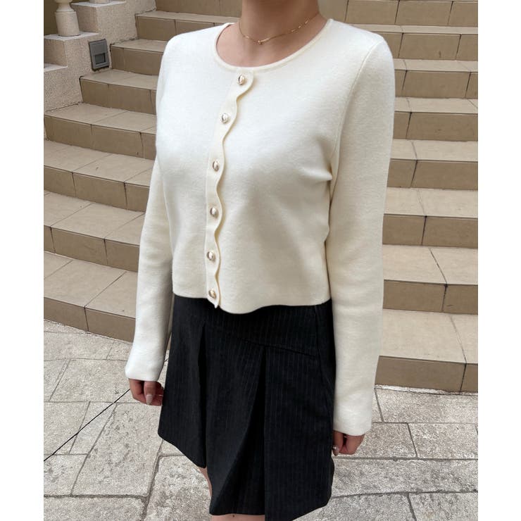 スカラップニットトップス | JUNOAH | 詳細画像6 