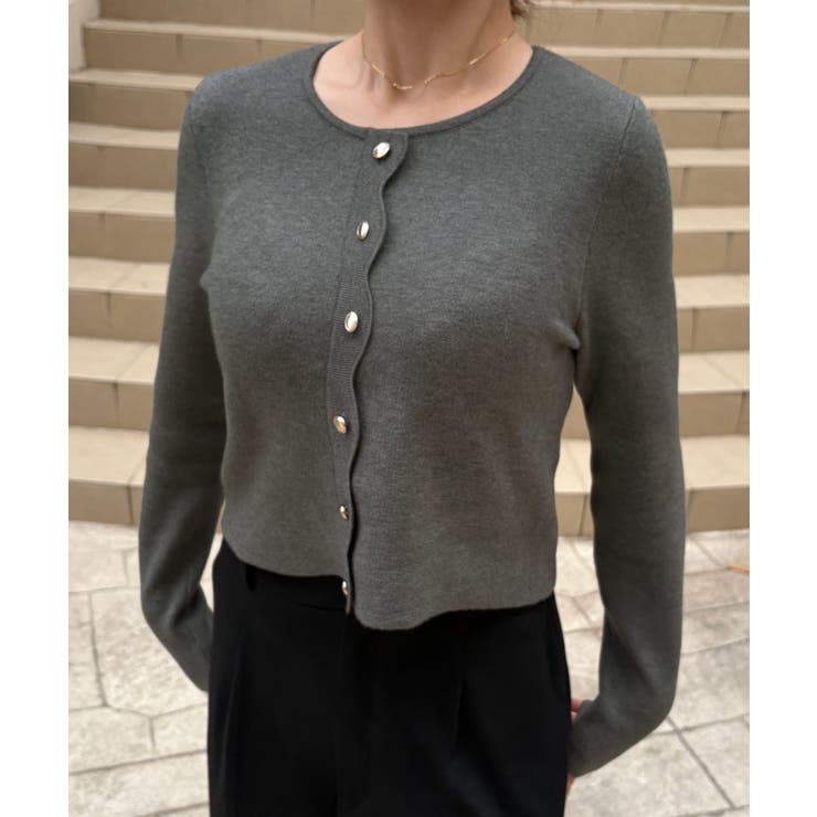 スカラップニットトップス | JUNOAH | 詳細画像8 