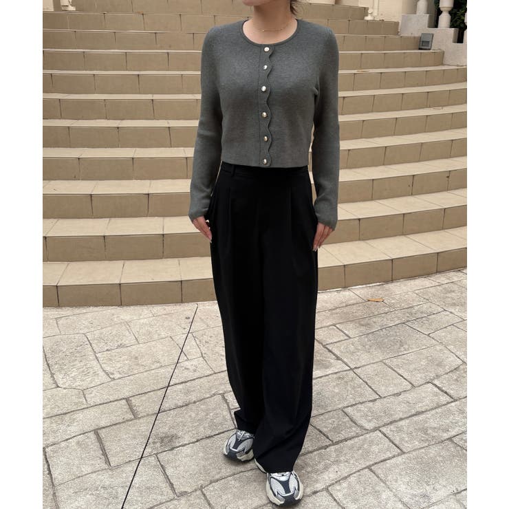 スカラップニットトップス | JUNOAH | 詳細画像9 