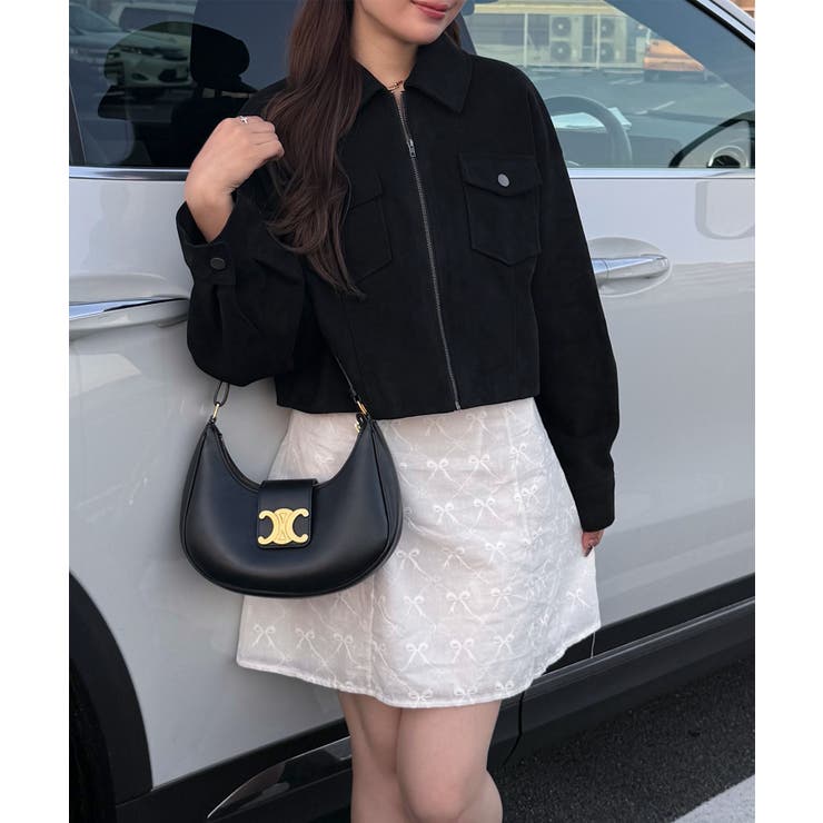 ショート丈スエードブルゾン | JUNOAH | 詳細画像8 