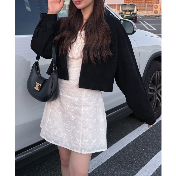 ショート丈スエードブルゾン | JUNOAH | 詳細画像9 