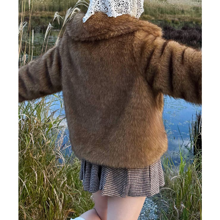 ビックカラーフェイクファージャケット | JUNOAH | 詳細画像11 