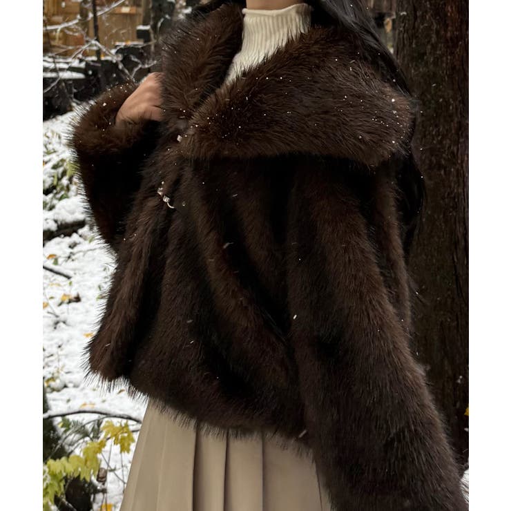 ビックカラーフェイクファージャケット | JUNOAH | 詳細画像2 