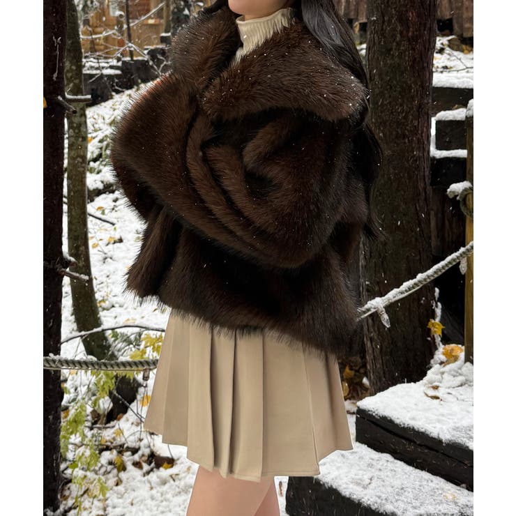 ビックカラーフェイクファージャケット | JUNOAH | 詳細画像3 