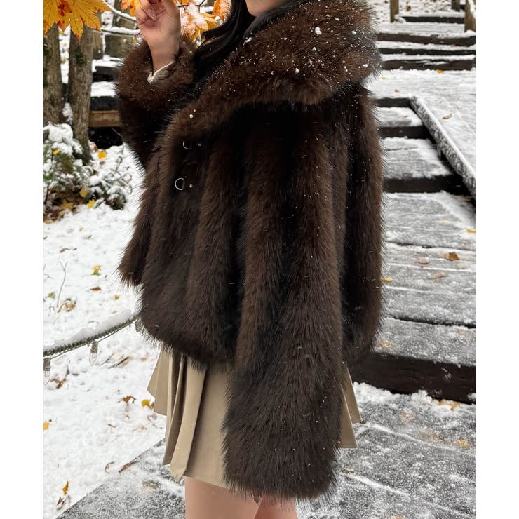 ビックカラーフェイクファージャケット | JUNOAH | 詳細画像4 