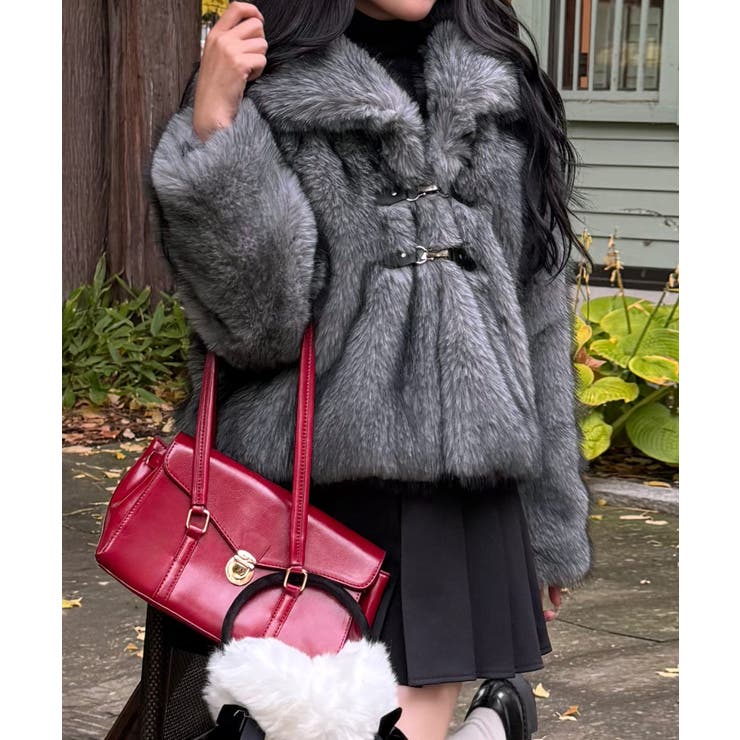 ビックカラーフェイクファージャケット | JUNOAH | 詳細画像7 