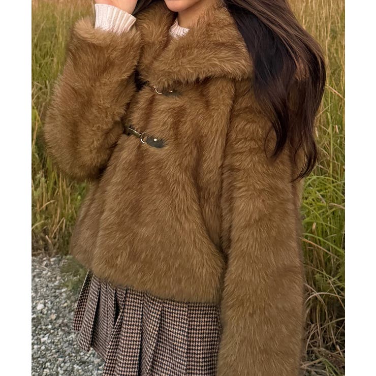 ビックカラーフェイクファージャケット | JUNOAH | 詳細画像8 