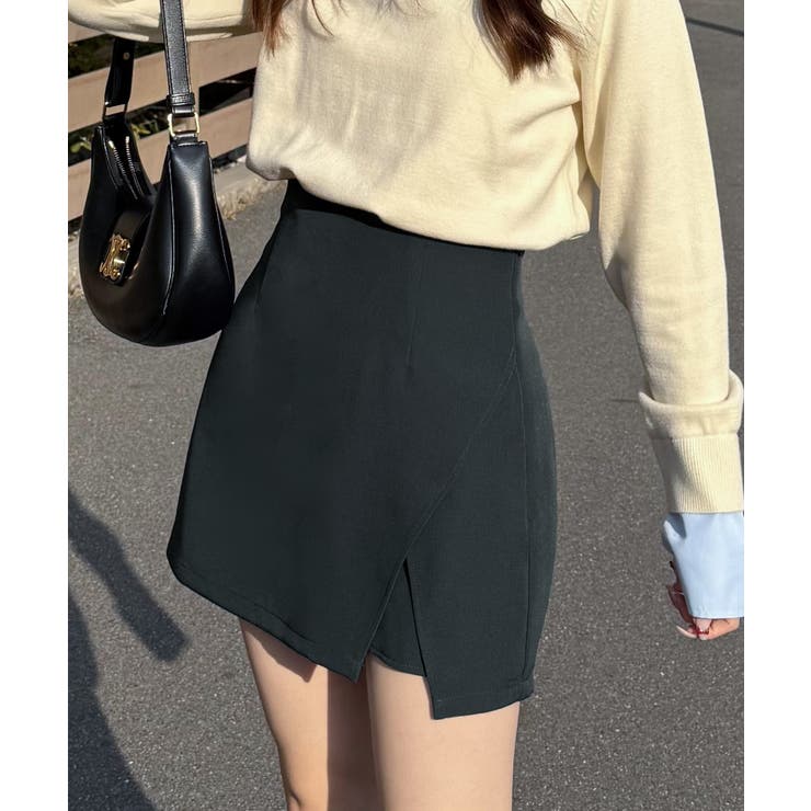 バックレースアップミニスカパン | JUNOAH | 詳細画像1 