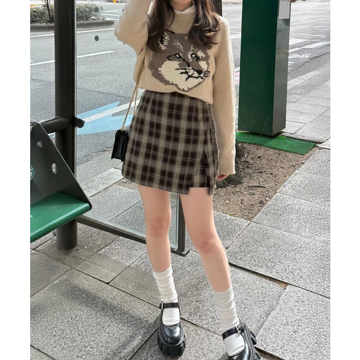 バックレースアップミニスカパン | JUNOAH | 詳細画像10 