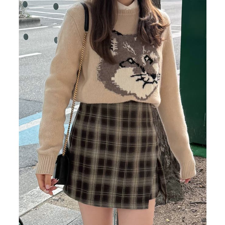 バックレースアップミニスカパン | JUNOAH | 詳細画像12 