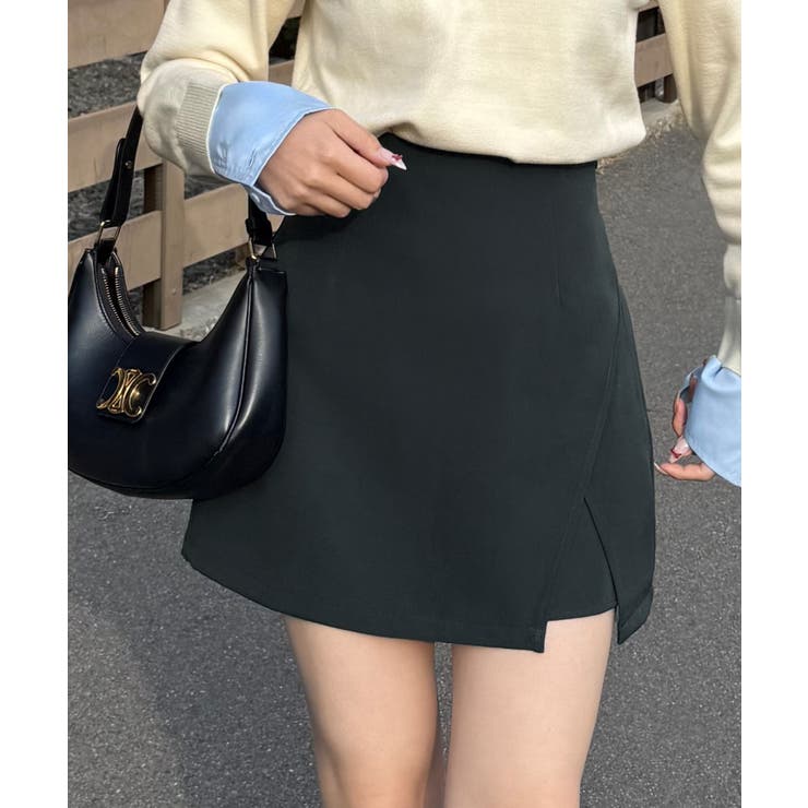 ブラック | バックレースアップミニスカパン | JUNOAH